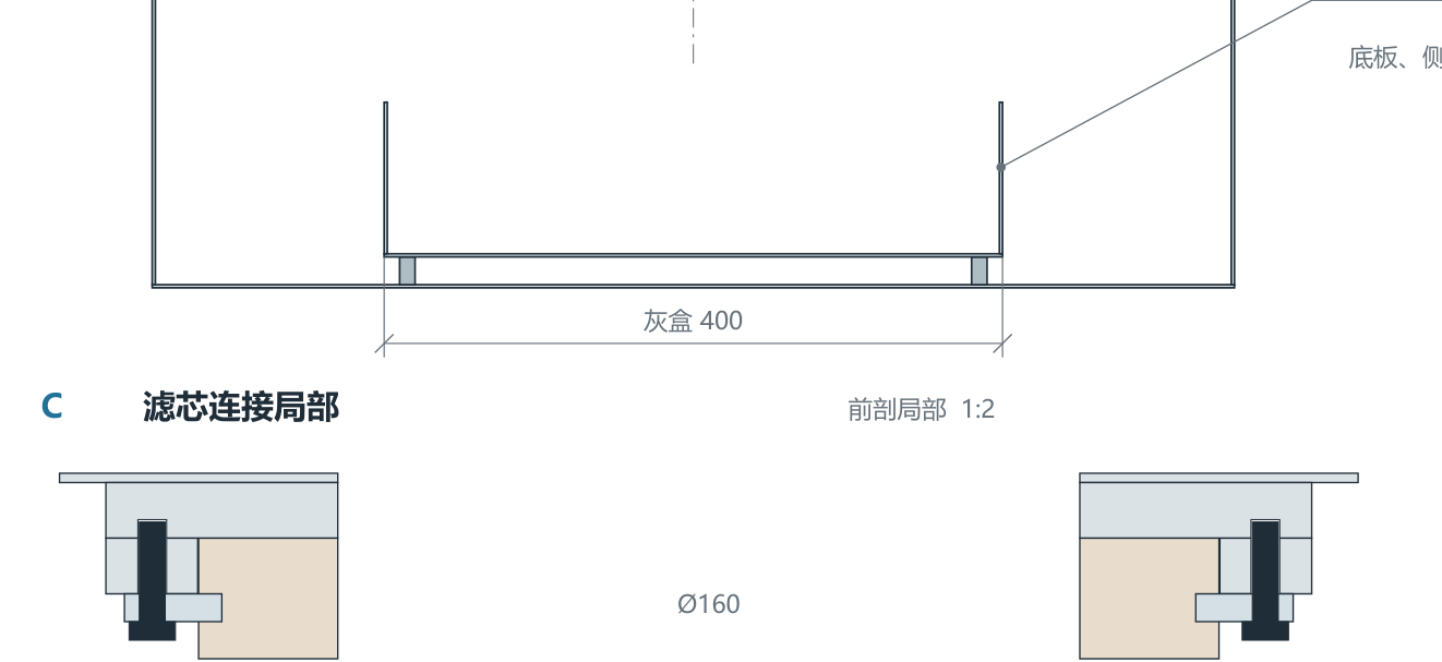 Codex 滤芯连接局部